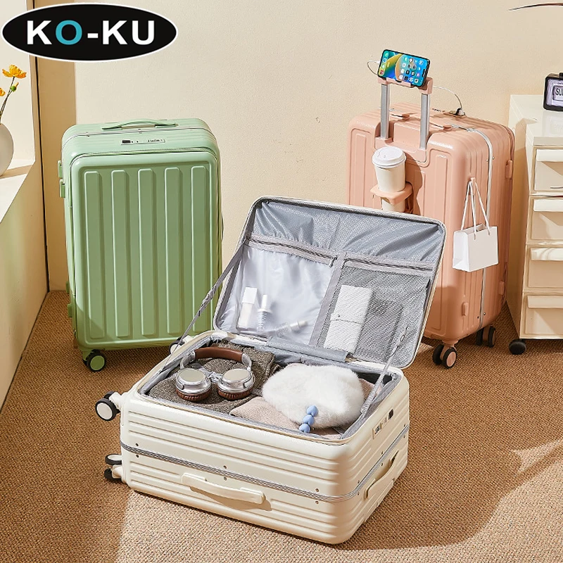 KO-KU Deep Warehouse Чемодан с алюминиевой рамой 26-дюймовый чемодан большой вместимости