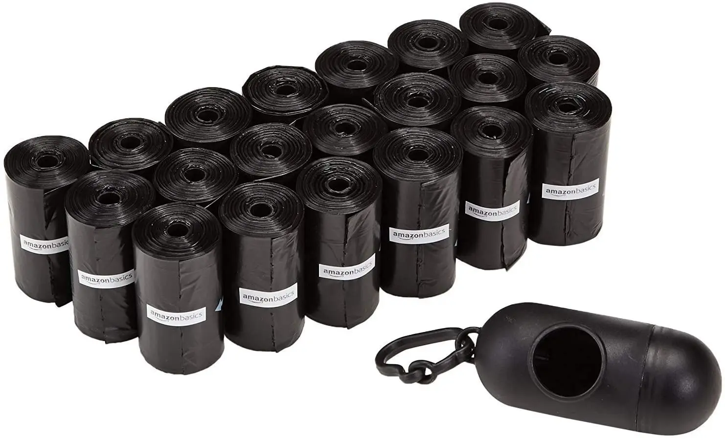 

20Pack Unscented Dog Poop Bags with Dispenser and Leash Clip