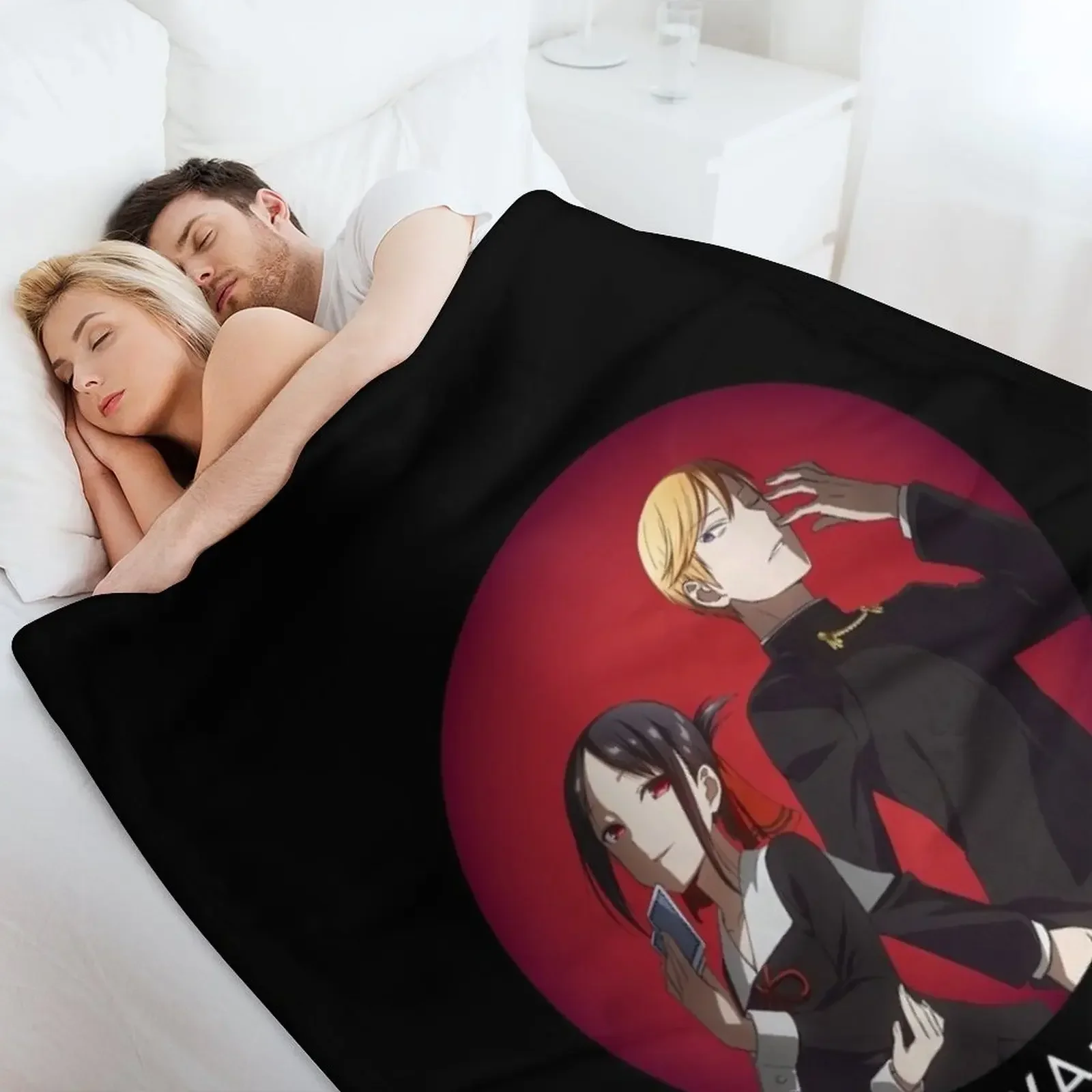 Одеяло Kaguya Shinomiya x Miyuki Shirogane мягкое большое теплое зимнее аниме летние постельные