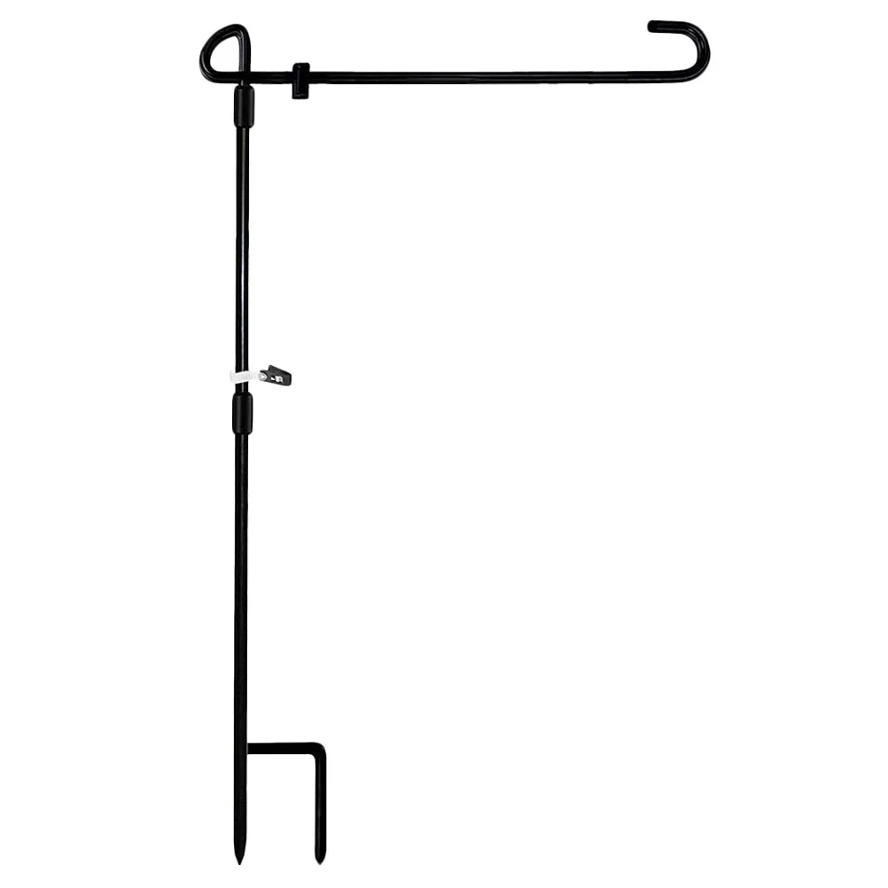 

Flag Garden Holder Stand Pole Banner Yard Iron Lawn Outdoor Flagpole Post Decorative Metal Stake Hook Bracket Party Decorations