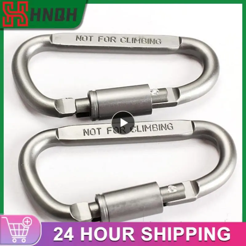 

Climbing Carabiner Professional D Shape Aviation Aluminum Safety Lock Outdoor Climbing Hiking Ascend Mountaineering Equipment