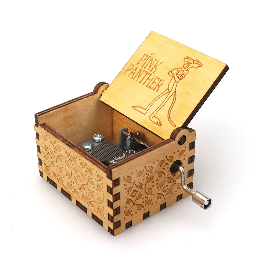 

Деревянная музыкальная шкатулка Hand Cranked