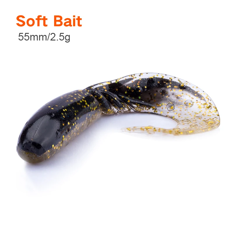 

5pcs/10pcs/20pcs Silicone Worm Soft Bait 55mm 1.5g Jig Wobblers Fishing Lure With Hook Artificial Rubber Bass Carp Pike Zander