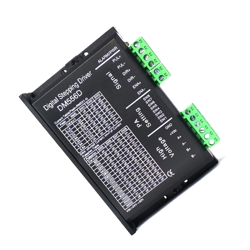 

Replacement DM556D Stepper Motor Driver 5.6A 24-50V Subdivision 256 DSP High Performance Digital CNC For 17 23 34 Stepper Motor