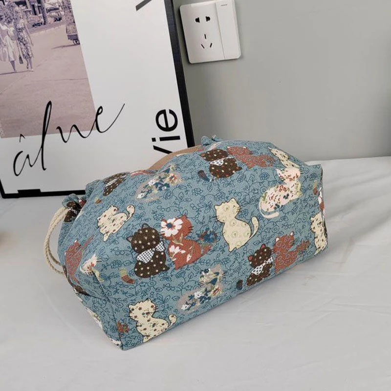 Модная повседневная сумка с принтом вместительная сумка-тоут для ланча