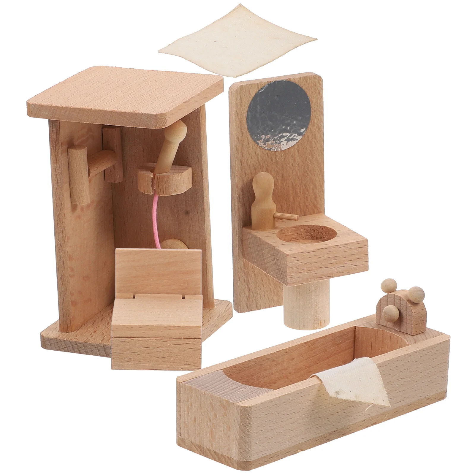 

Kid Toys Crafts House Furniture Mini Accessory Household Model Decor Pretend Play Wooden Child