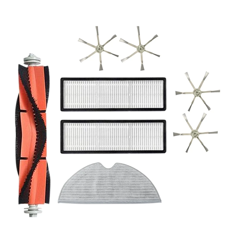 

Promotion!8Pcs Replacement Kit For Xiaomi Mijia 2C Vacuum Cleaner Main Side Brush Washable Filters Mop Cloth Cleaning Accessorie