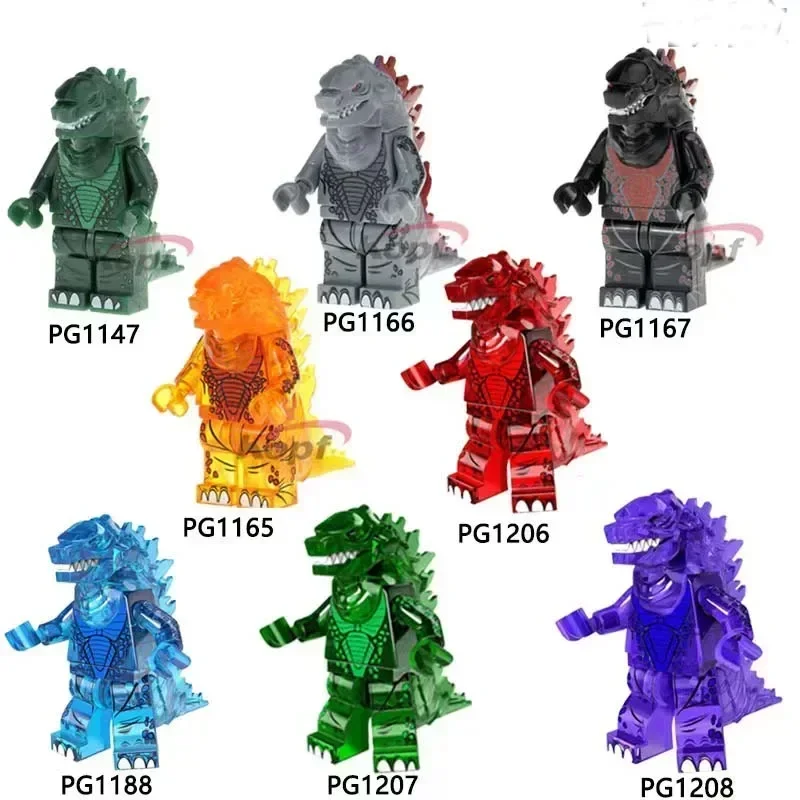 Фото Новая серия фильмов Godzilla, блоки, мини-кукла, детская игрушка, строительный блок, аниме, хобби, коллекция для мальчиков и девочек, подарки на день рождения, игрушки №1