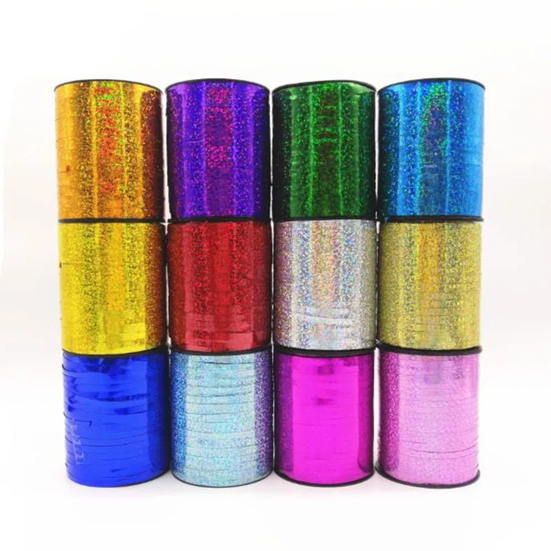 

Ynaayu 10M 20M 30M Laser Ribbon New Satin Ribbons Wedding Birthday Party Decorative For Balloons Gift Bag Cake Packing