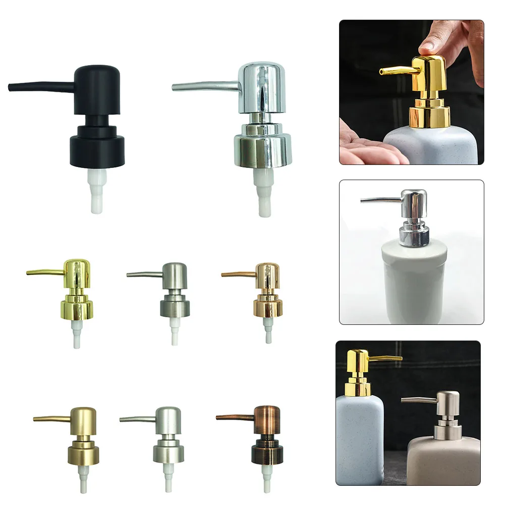 Soap Pump Head Liquid Lotion Dispenser Head Bathroom Soap Bottle Press Nozzle Bathroom Hand Replace Lotion Shampoo Pump Tube