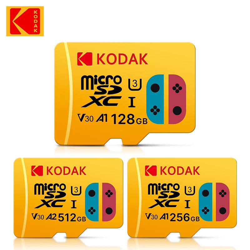 Карта памяти Micro SD KODAK 128/256/512 ГБ класс 10 100 Мб/с