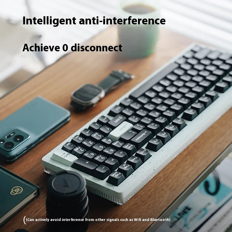 Механическая клавиатура MelGeek Modern97 1 год срок службы батареи индивидуальный