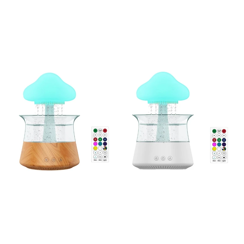 

Rain Cloud Humidifier USB Night Light For Room Office Aromadiffuser Water Drop Sound With Remote Control Humidifier -B