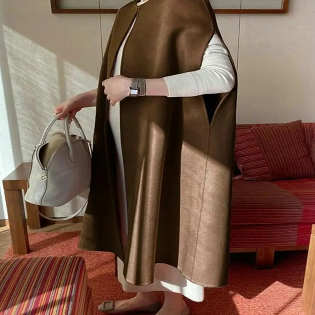 Простой кардиган пальто теплая женская накидка на ощупь Женский однотонный