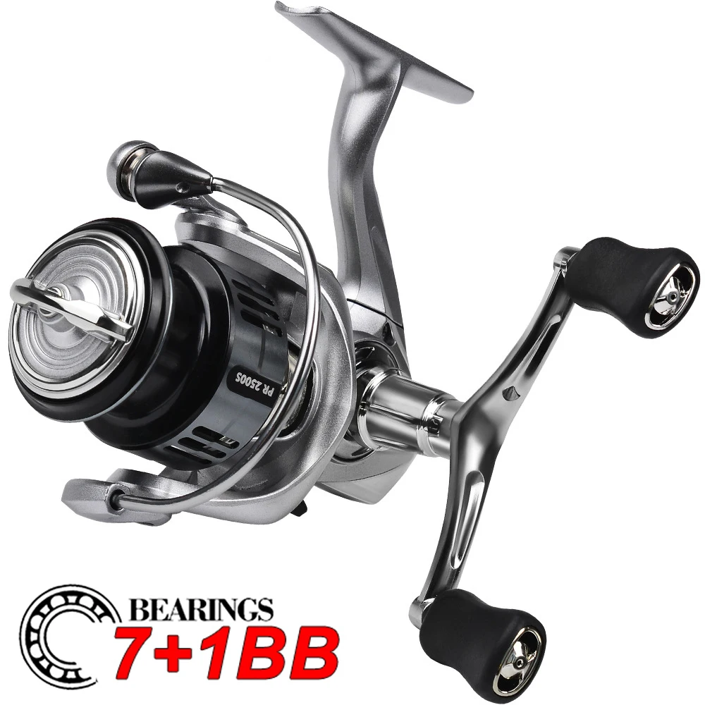 

1 Fishing Reel with Balance Bar 1500-2500 Series Double Handle Spinning Wheel Water Proof Reel 5.2:1 Gear Ratio Pesca