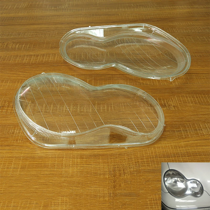

L+R Headlight Lens Plastic Shell Cover For Mercedes Benz W203 C-Class 2000-2004 Dustproof And Waterproof Shell