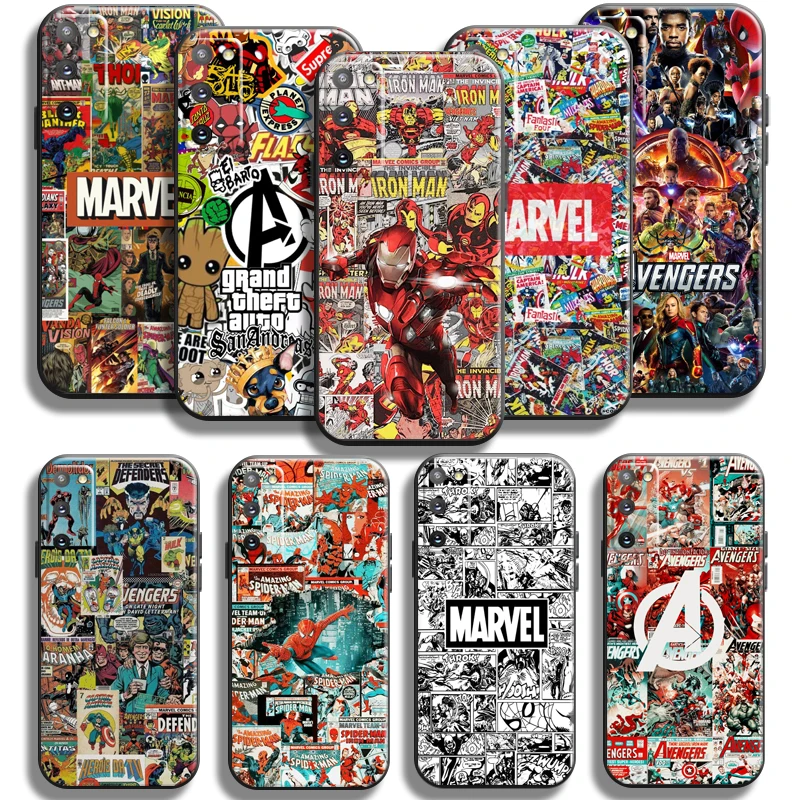 

Marvel Comics Logo For Samsung Galaxy S20 S21 Plus Ultra FE 5G Samsung S21 S20 Phone Case Funda Back Carcasa TPU Black
