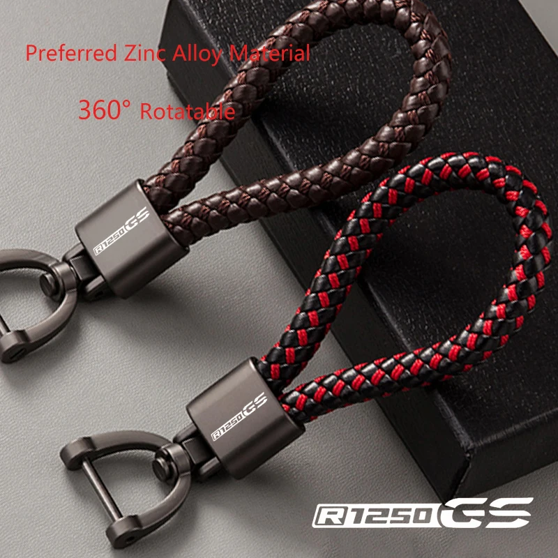 

For BMW R1250GS ADVENTURE LC HP R1250GSA R 1250 GS 2018 Accessories Custom LOGO Motorcycle Braided Rope Keyring Metal Keychain