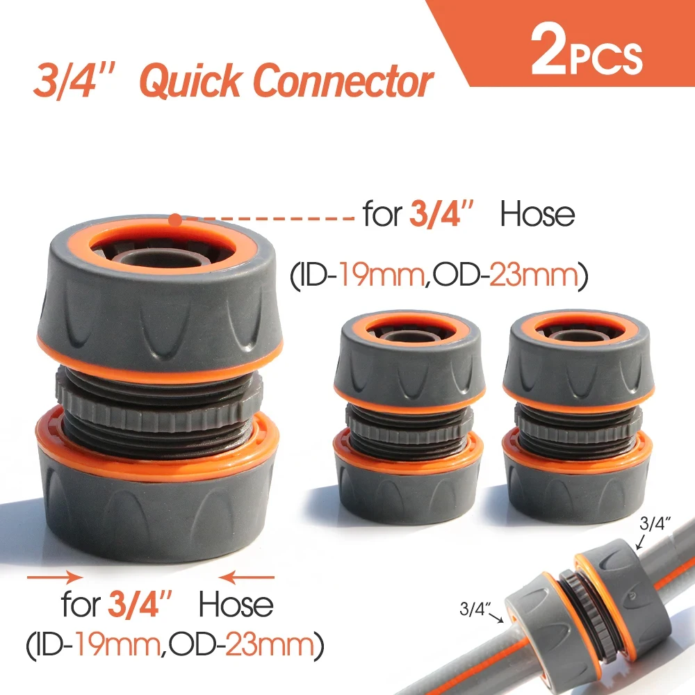 

Пластиковые соединители для шлангов 1/2" и 3/4", 2 шт.