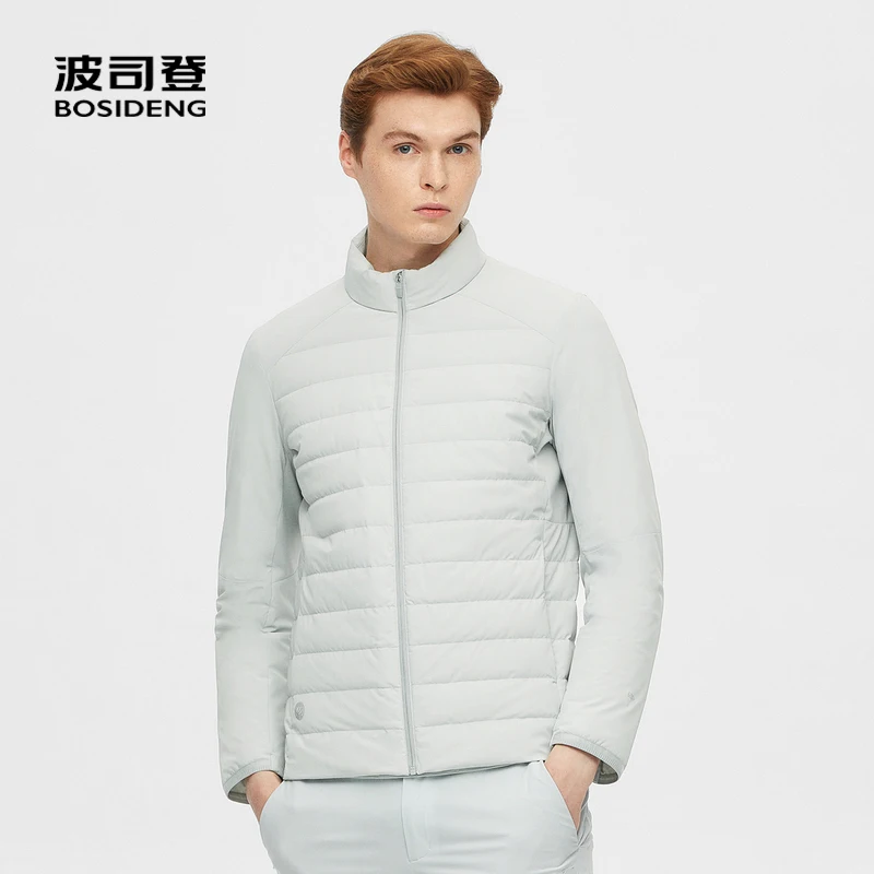 

BOSIDENG 2022 new early Spring jacket men 90% goose down coat stand collar regular top outwear high quality B20114251