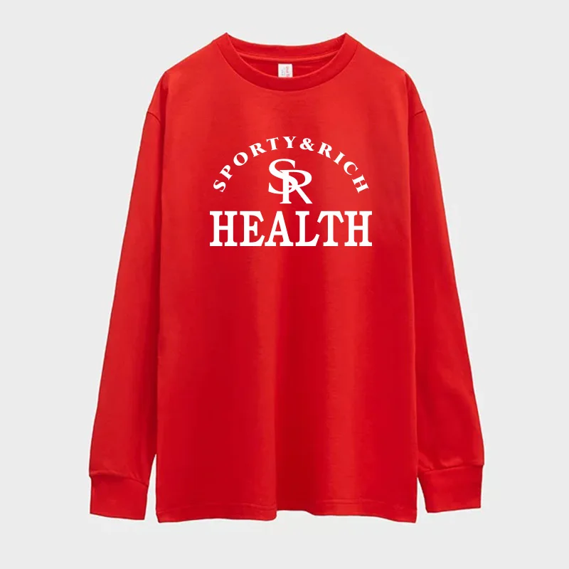 

Sport Make You Fitness Letters Printing Vintage Style Women Long Sleeve Loose Street Fashion T shirts Autumn Casual Tops Tees