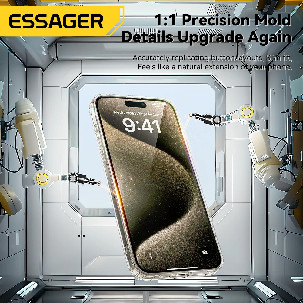 Фото Магнитный чехол Essager для iPhone 15 14 13 12 Pro Max, противоударный чехол для iPhone 14 Pro Max 15 Plus 15pro, чехлы из ТПУ Macsafe №5