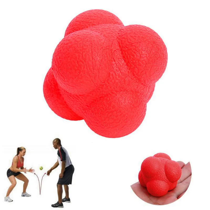 

5.5cm Hexagonal Reaction Ball Silicone Agility Coordination Reflex Exercise Sports Fitness Training Ball