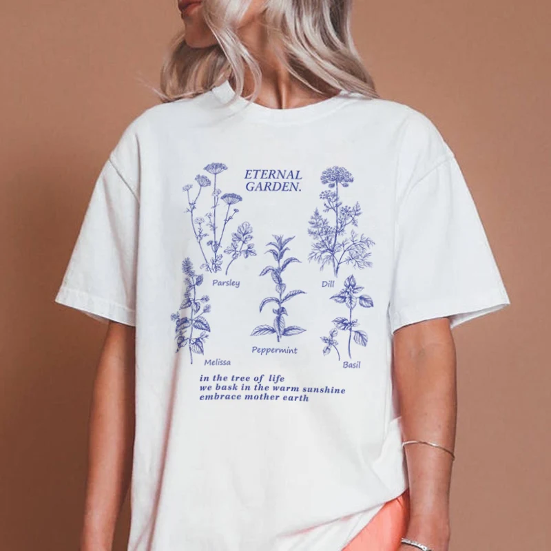 Футболка женская хлопковая свободного покроя винтажный топ в стиле бохо с