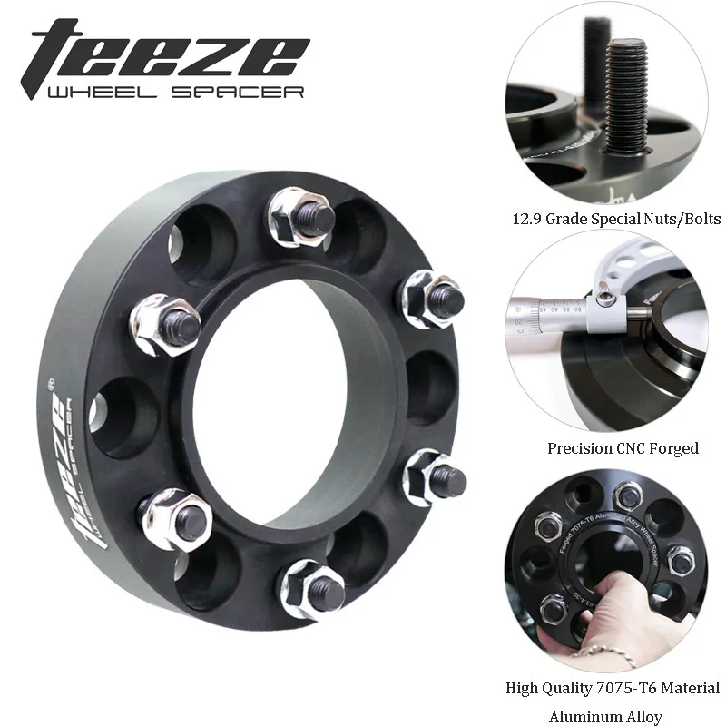 

TEEZE 1Pcs PCD 6X139.7-93.1 Hub Cebtric 6x5.5 (6x139.7mm) Center Bore 93.1mm Car Wheel Hub Spacer For Ford Ranger T6