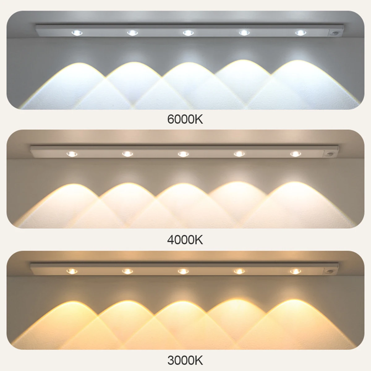 Фото Ультратонкий датчик движения Led с зарядной лампой 5v USB C 10cm - 50cm 3цветной отсос для чтения мини - ночи у кровати №4