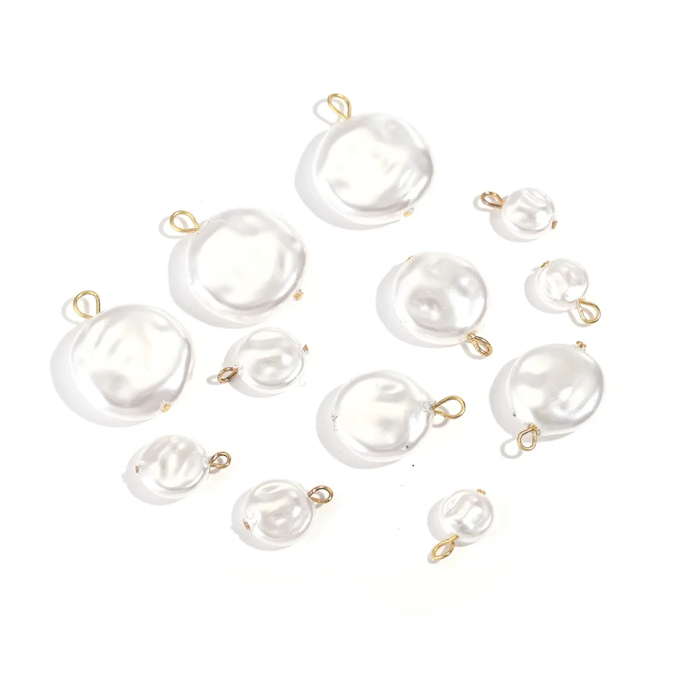 10 Stück Imitationsperle Edelstahl Nadel Charms Zubehör für DIY Ohrringe Halskette Armband Schmuckherstellung Charm Baumeln – Detail 4