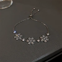 zircon snowflake bracelet girl pull puli bracelet bracelet super flash internet celebrity boudoir bracelet adjustable