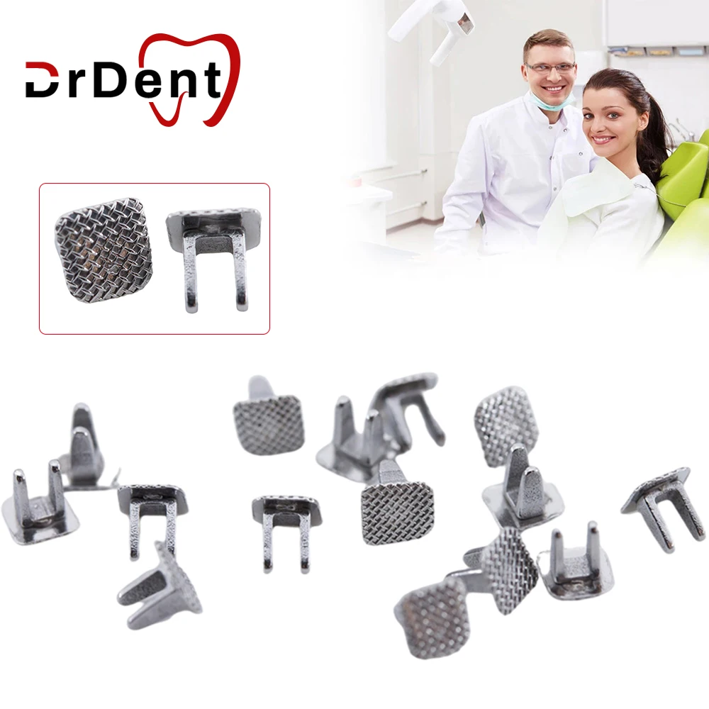 

Drdent 50PCS/Box Orthodontics Dental Tongue Tamers Bite Opener Orthodontic Tongue Tamer Bondable Hinge Monoblock Metal Rect Mesh