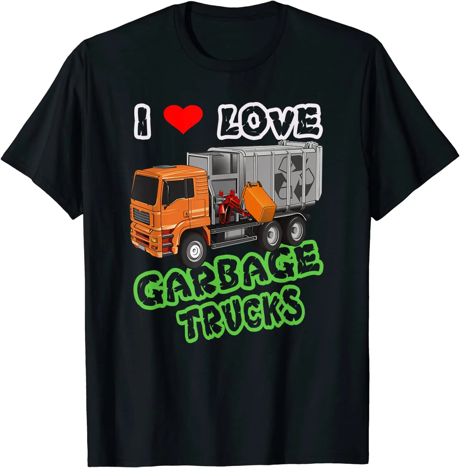 

Футболка для мусорного грузовика I Love