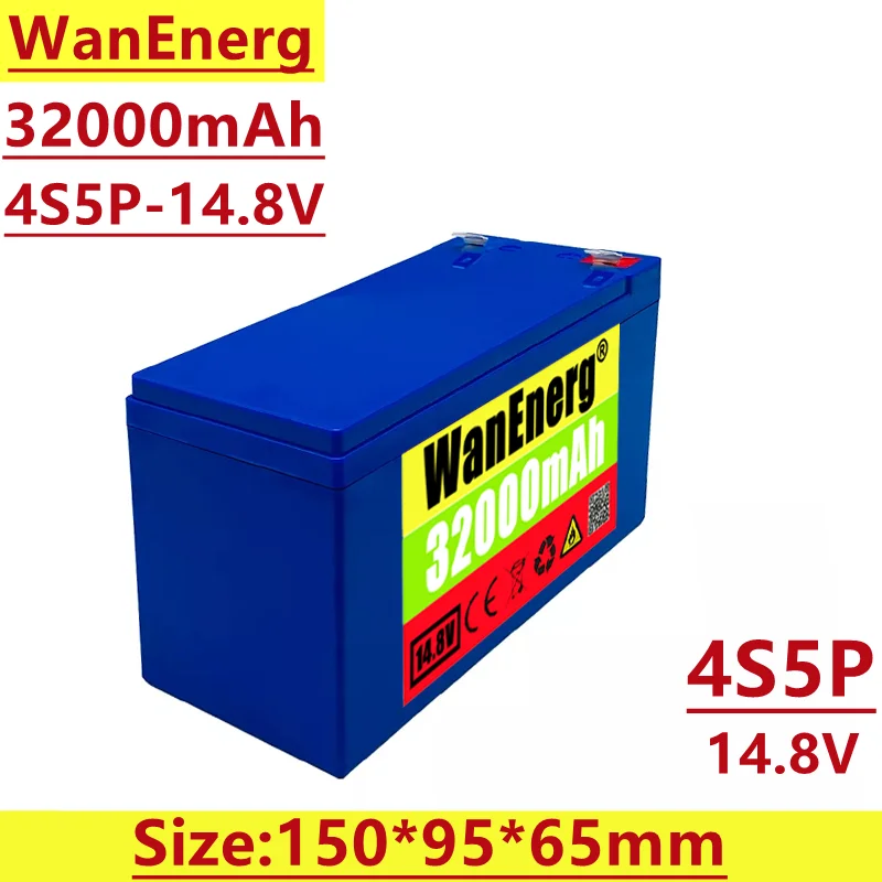

18650 lithium ion battery pack, 4s5p 14.8v/16.8v 32Ah, used for 16.8v equipment, high-power inverter and built-in BMS protection