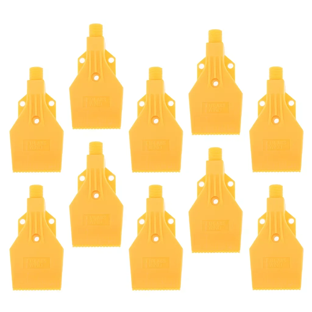 

NEW 10pcs 1/4'' Thread, Flat Wind Jet Air Blowing Nozzle Spray 3 Holes Windjet Spray Nozzle, Mini Air Nozzle, Compressed