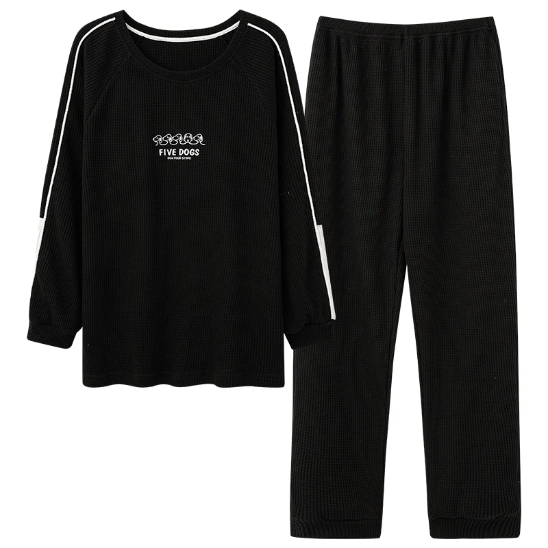 QUHENG Newest 2022 New Pajama Sets for Men Autumn Winter Cotton Chic Home Clothing Wear 2 Pieces for Man‘s Suit Pyjamas