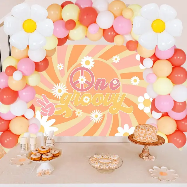 9Pcs Groovy Retro Honeycomb Centerpieces Hippie Boho Party Favors for Teens  Daisy Butterfly Desktop Ornament Home Birthday Decor
