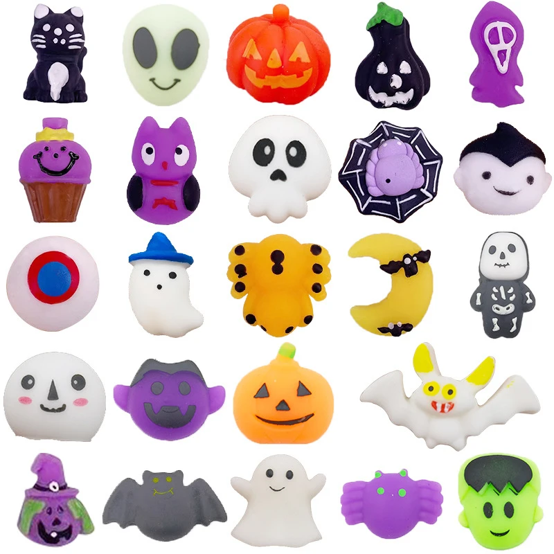 Enlarge Halloween And Christmas Fidget Toy Stress Relief Toy Pumpkin Ghost Spider Anti-stress Toy For Kids Party Favors Decorations Gfit