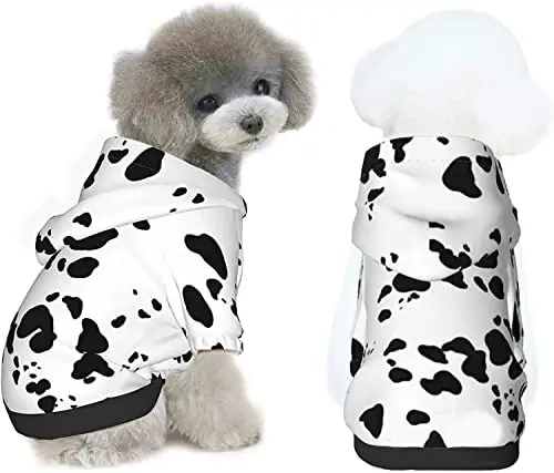 

Dog Dalmatian Costume Print Dog Hoodie Pet Clothes Sweaters, Sweater Hoodie Sweatshirts Pullover Cat Jackets Soft Cotton Coat