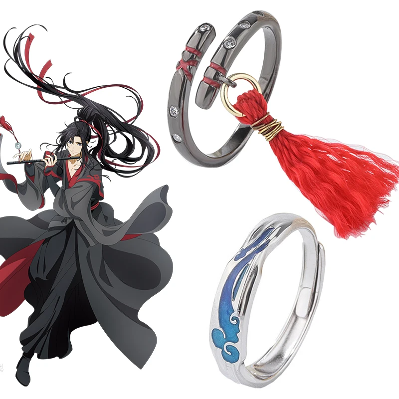 

Grandmaster of Demonic Cultivation Ring Wei Wuxian Lan Wangji Figure Finger Rings Cosplay Anime MDZS Couple Jewelry
