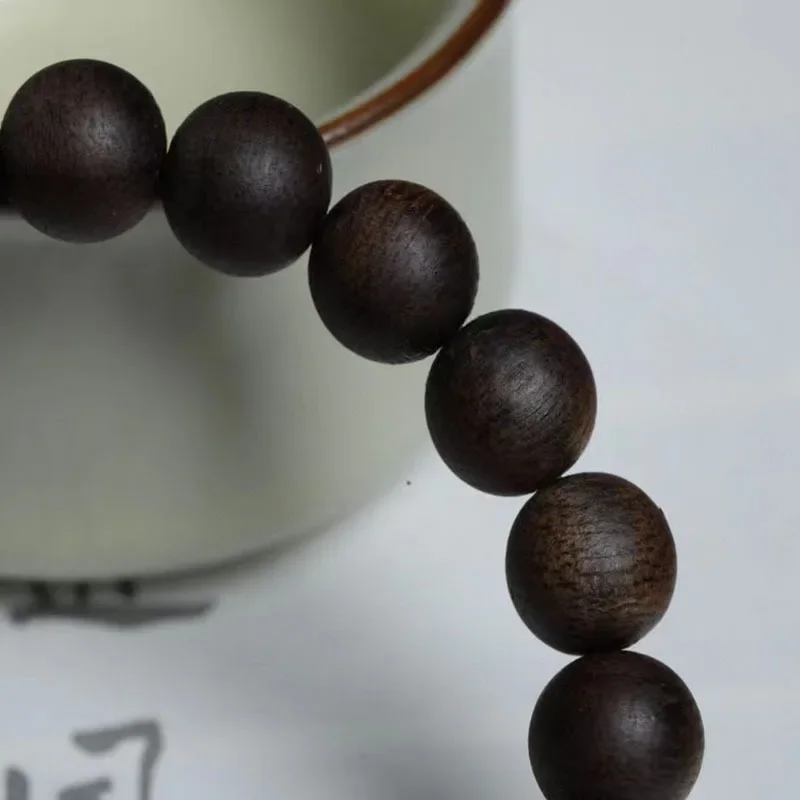 Бруней черный погружной простой браслет из бусин Будды с одним кольцом