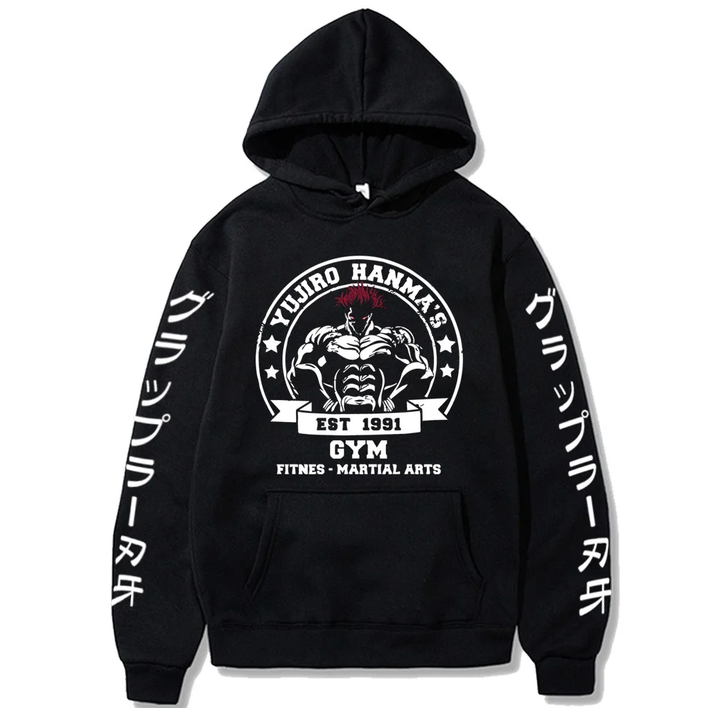 

ot Anime Funny Yujiro Baki anma die Sweatsirt Loo Sleeve rappler Fitin Fiter Round Neck Clotin Birtday ift