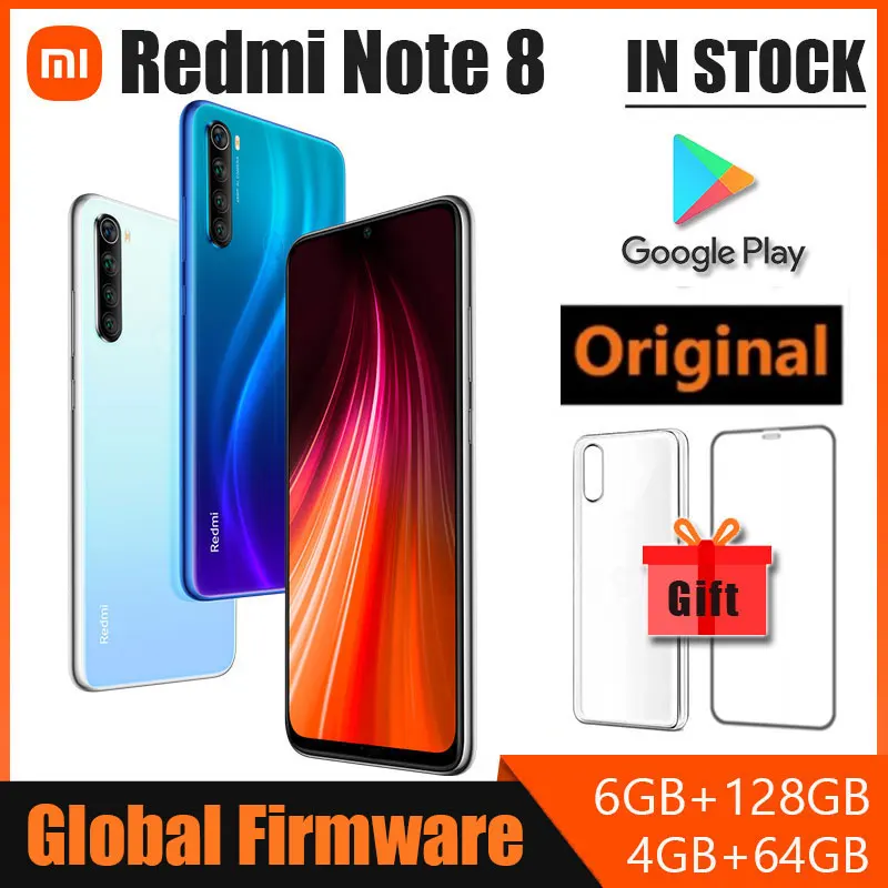 Xiaomi Cellphone Redmi Note 8 Smartphone,with Phone Case - Original Android Phone 4000mAh Baterry Quad Cmaera