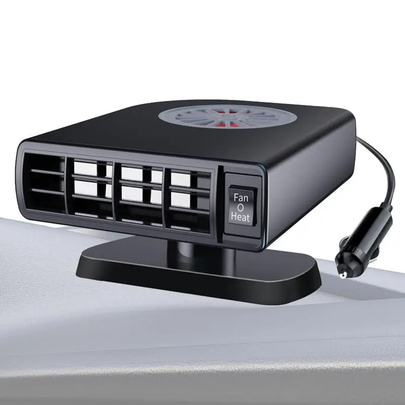 

Портативный автомобильный обогреватель, мини электрический обогреватель для автомобиля с поворотным основанием, 150 Вт, 12/24 вольт, быстрый нагрев, разморозка, разбрызгиватель, антизапотеватель