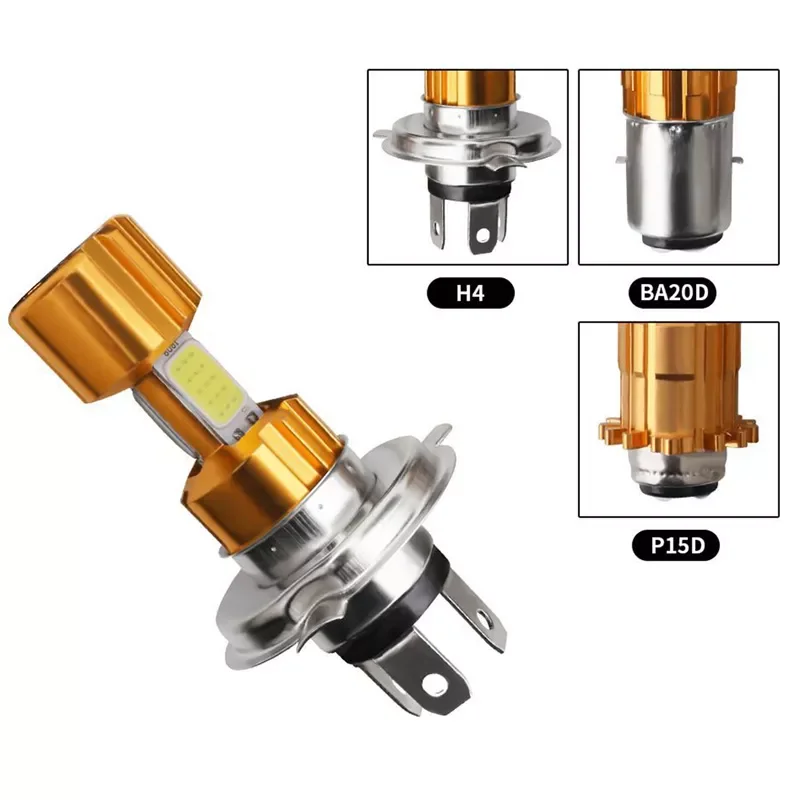 Motorcycle Headlight LED Bulbs H6 H4 BA20D T9 Hi Lo Beam Motorbike Front Light