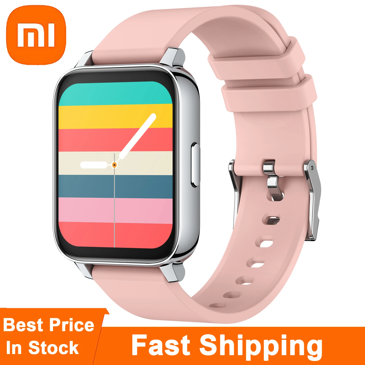 

Умные часы Xiaomi Mijia для мужчин и женщин, умные часы для фитнеса, сенсорный экран 1,69 дюйма, беспроводные Часы с Bluetooth, высококлассный умный реме...