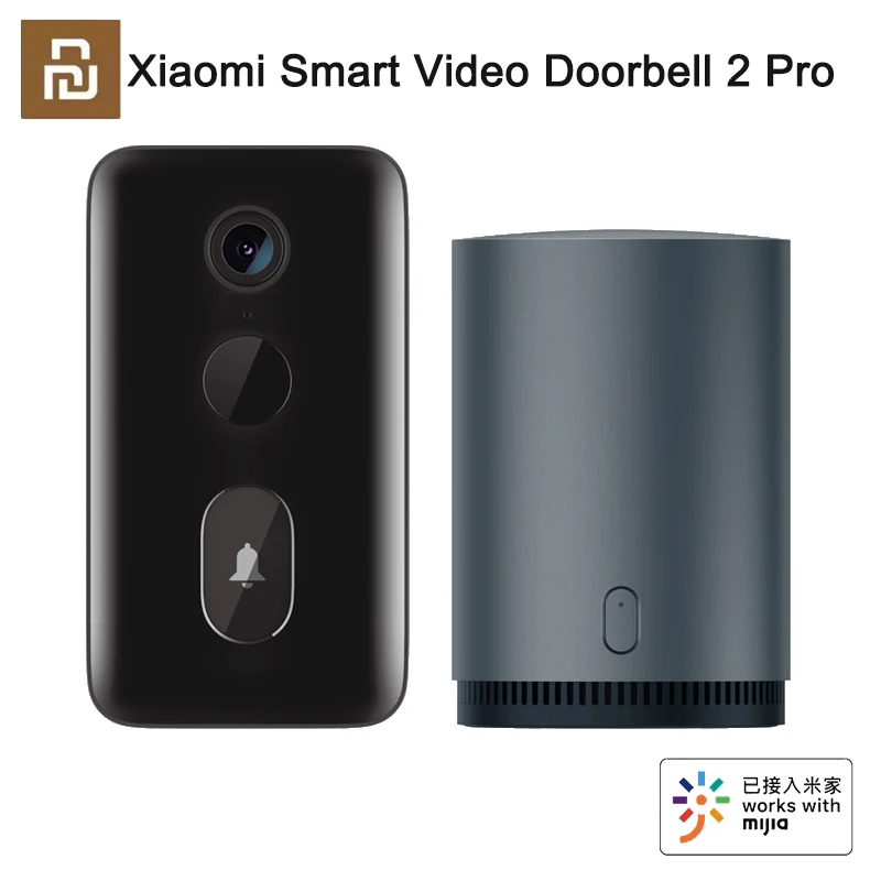 

Youpin Smart Video Doorbell 2 Pro 2K HD Wide Angle Visual Intercom WiFi Doorbell PIR Motion Detection for Home Door Bell Camera