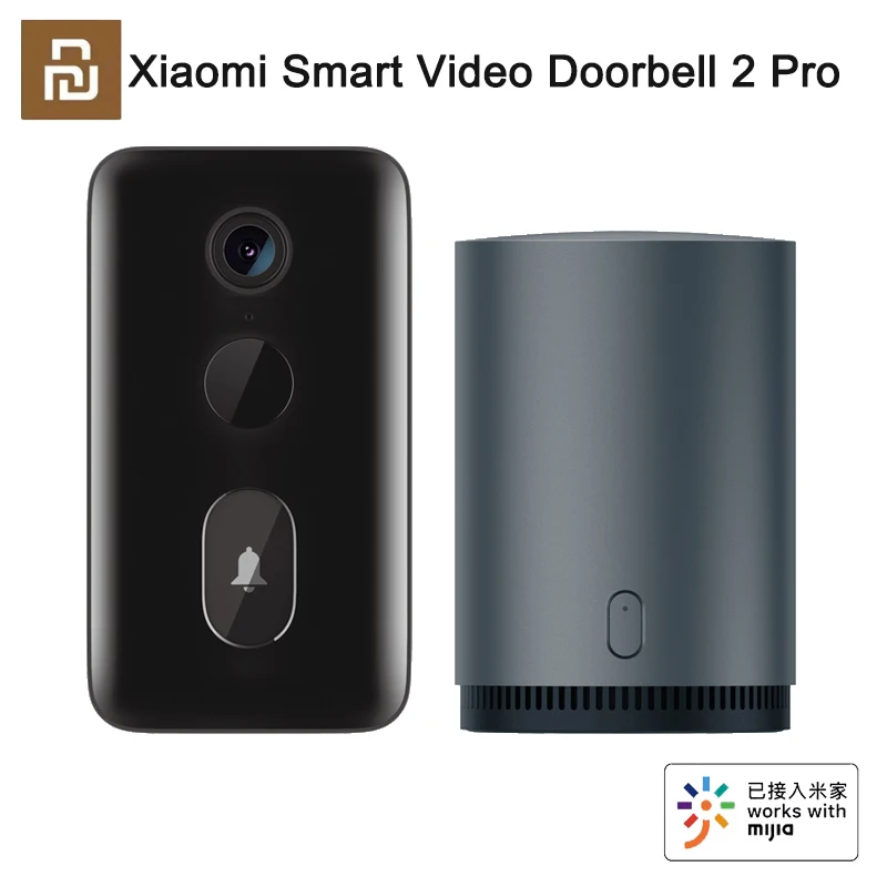 

Умный Видеозвонок Youpin 2 Pro 2K HD, широкоугольный визуальный домофон с Wi-Fi, дверной звонок с пассивным ИК датчиком движения для домашней дверной ...