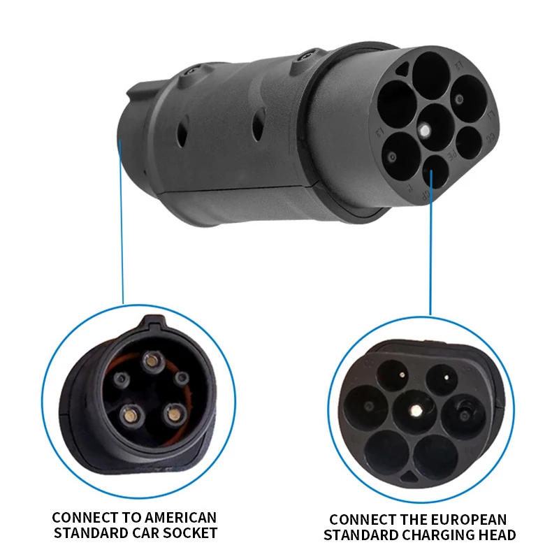 Конвертер SAE J1772 для зарядки европейского стандарта в американский стандартный адаптер для электромобиля зарядный пистолет